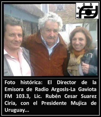Jose Mujica Presidente de Uruguay
Ana Olivera Intendenta 
Ruben Suarez Concejal